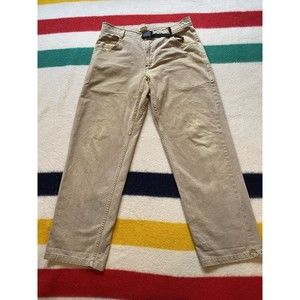 Vintage Gramicci Belted Chino Pants Mens Size L 35.5x31.5 USA Made Adjustable